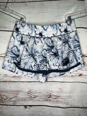 Calia XXL Blue & White Floral Watercolor Pull On Athletic Shorts w/ Inner Panty
